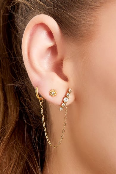 Pendientes de acero inoxidable Plata h5 Imagen3